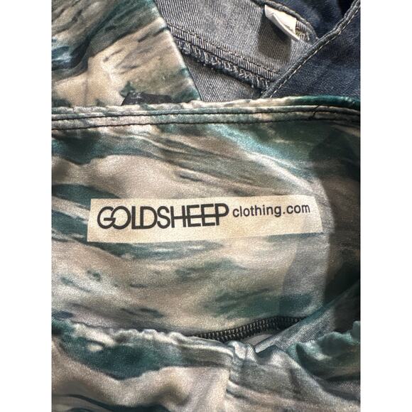 GoldSheep Ocean Waves Ankle Leggings Size M - Picture 4 of 6